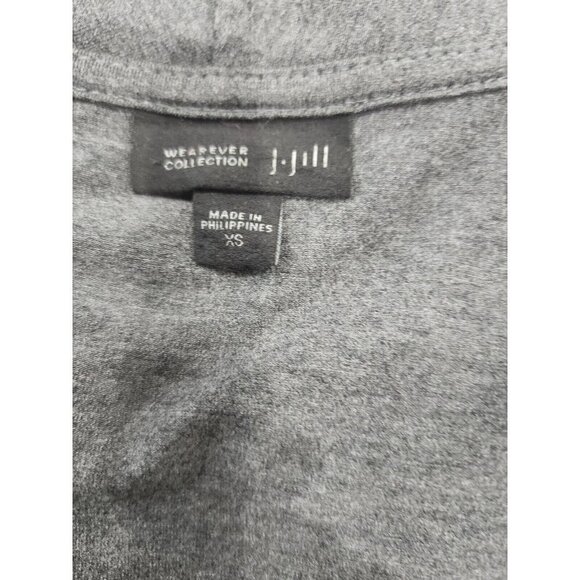 J. Jill Wearever Cardigan Duster Collection Gray/black Open Longline women's XS - Picture 7 of 9